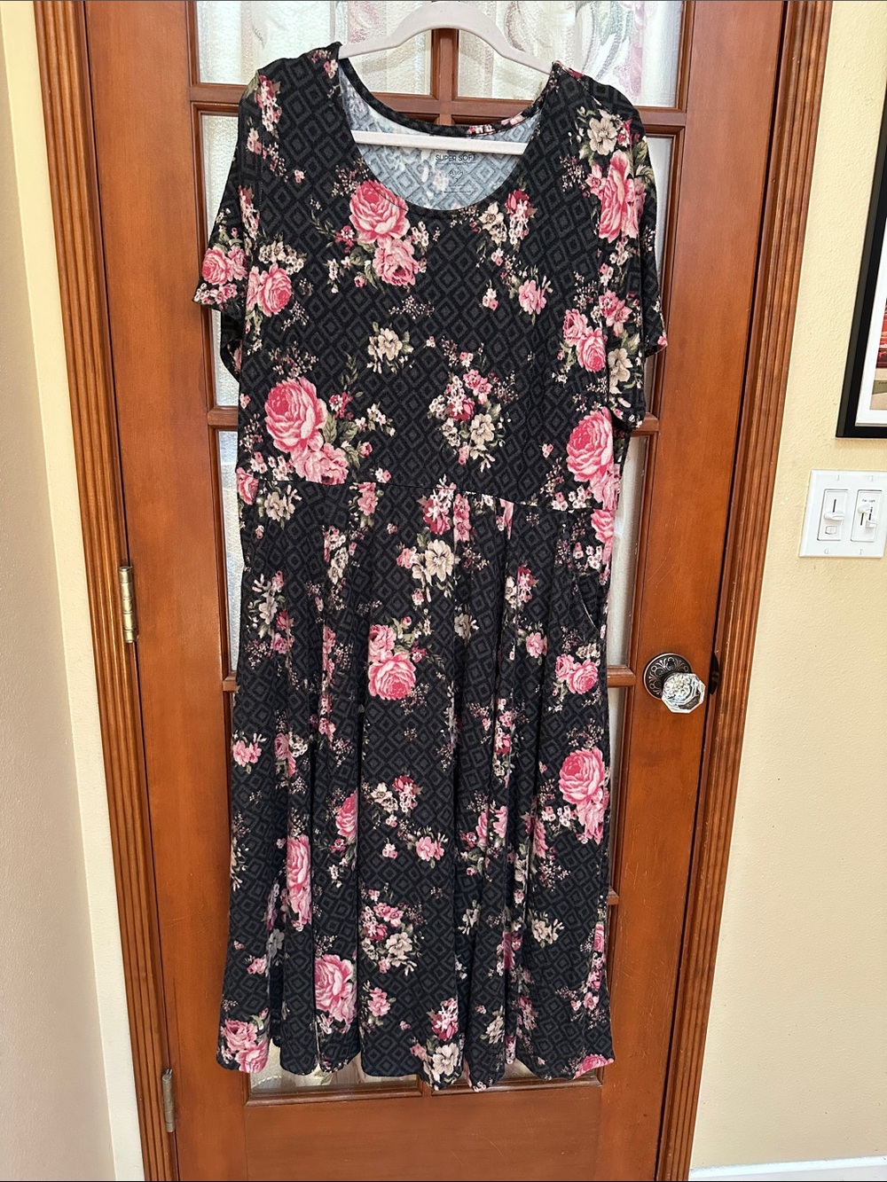 torrid Super Soft Plush Dress Rose Floral Print with pockets